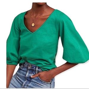 Velvet by Graham and Spencer for Antropology bubble sleeve top